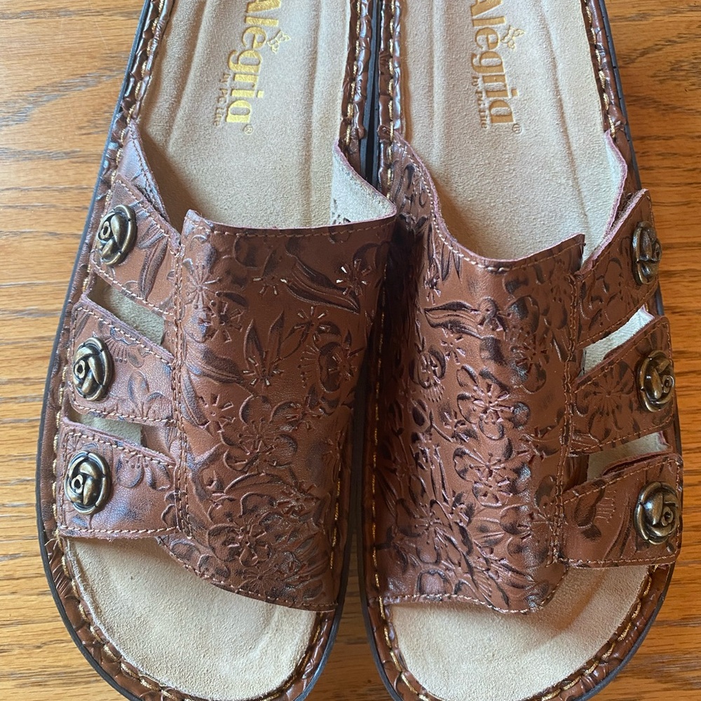 Alegria brown floral sandals, “Julee”